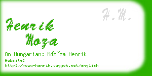 henrik moza business card